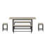 Ensemble de table de salle à manger extensible pour 4-8, grande table de cuisine extensible de 63 po avec 2 bancs et 2 tabourets, plateau en bois moderne et structure en métal, peu encombrant, facile à assembler-129700881-129700884-129700882