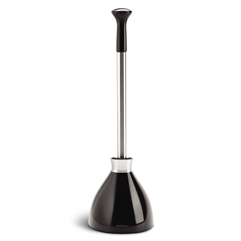 Simplehuman Toilet Plunger and Caddy Stainless Steel, Black