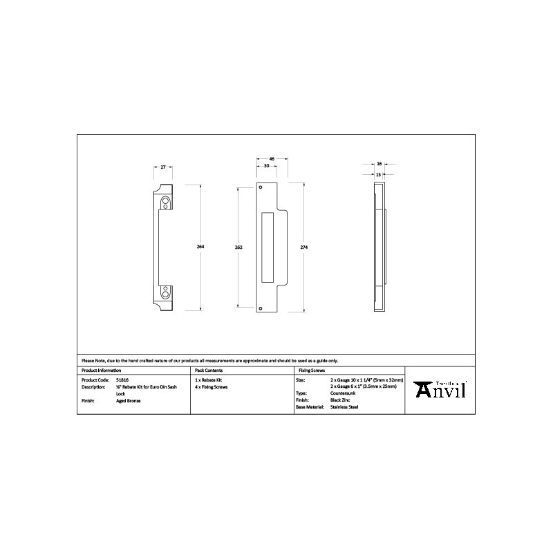 Rebate Kit, Aged Bronze