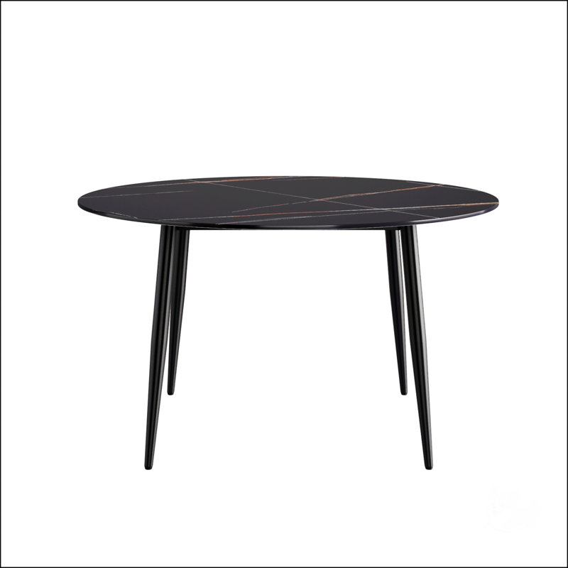Table de salle à manger Modern, H 29,53 po x L 53,15 po x l 53,15 po, Noir