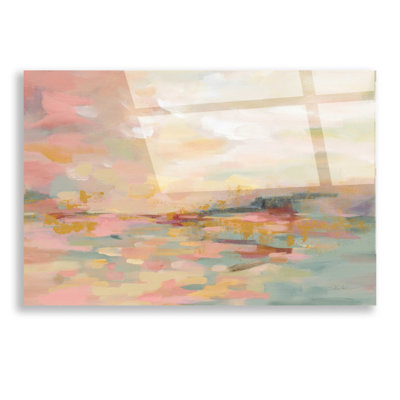 'Pink Waves' by Silvia Vassileva, Acrylic Glass Wall Art