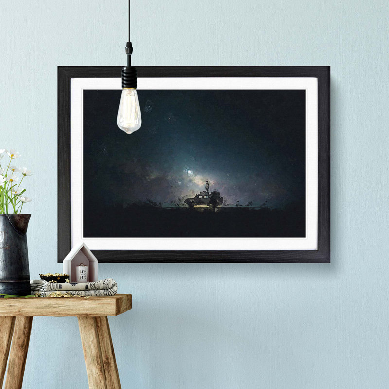 Stars Above Namibia - Picture Frame Graphic Art Print, Black Framed, 27cm H x 36cm W x 2cm D