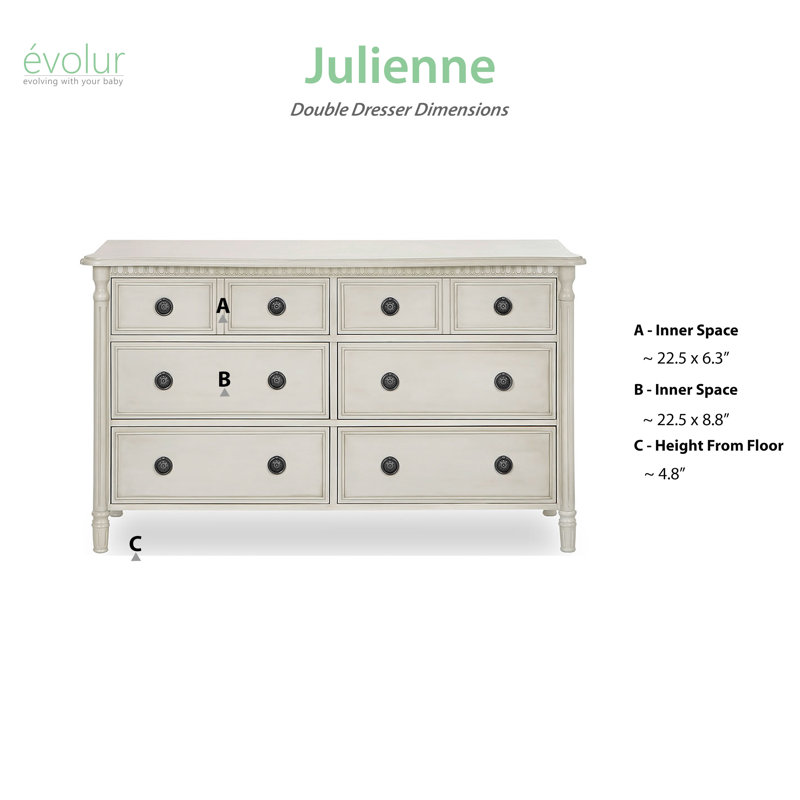 Julienne Kids 6 - Drawer Dresser, Cloud