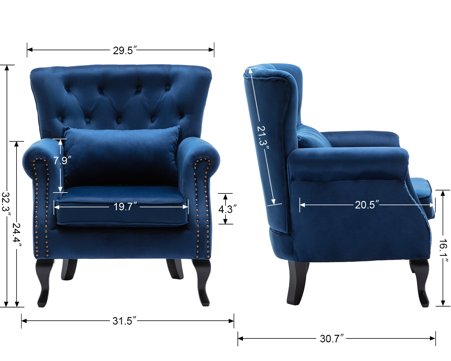 Kimmie Upholstered Club Chair