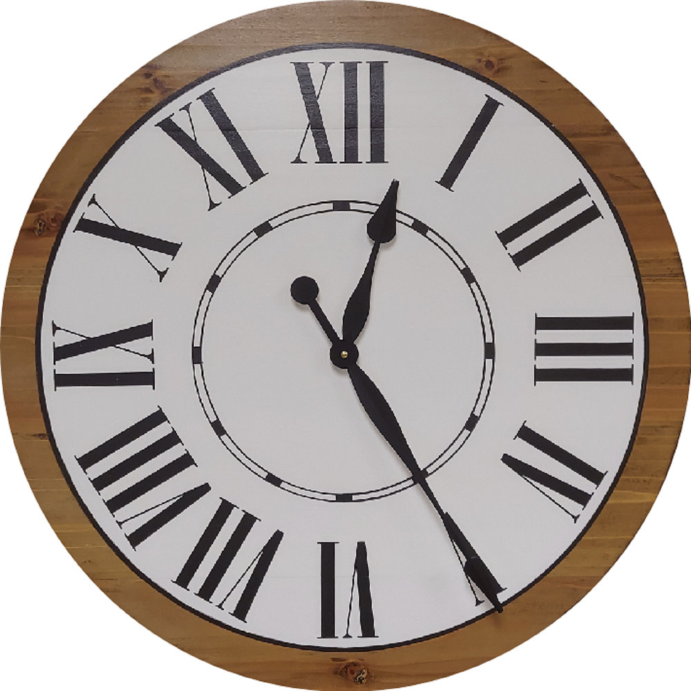 Gracie Oaks Mahaylia Wood Wall Clock | Wayfair