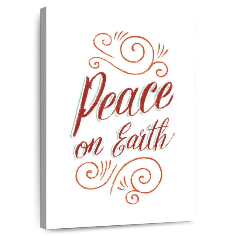 Peace on Earth Script, H 39 po x l 26 po