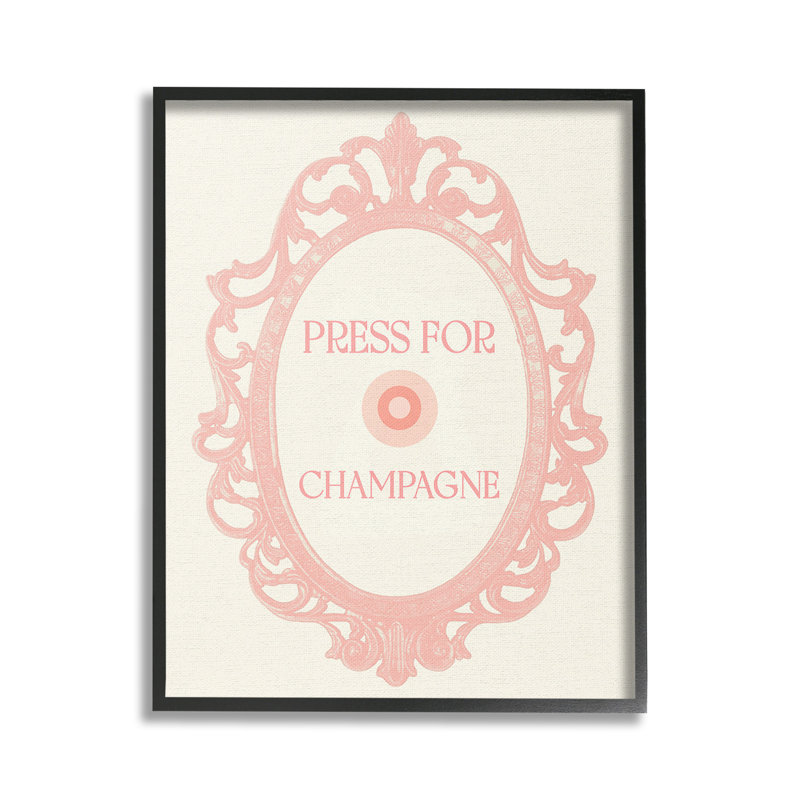 Appuyez surPourChampagneGicléeArt parLil'Tour, Giclée encadrée noir minuit, H 30 po x l 24 po