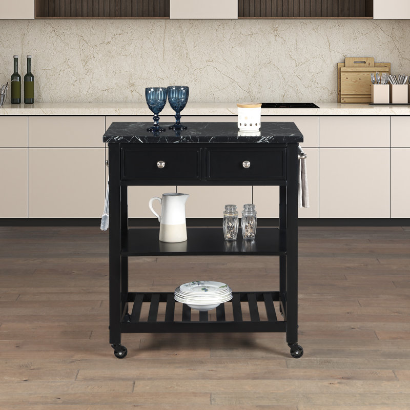 Chariot de cuisine Litchfield, Noir