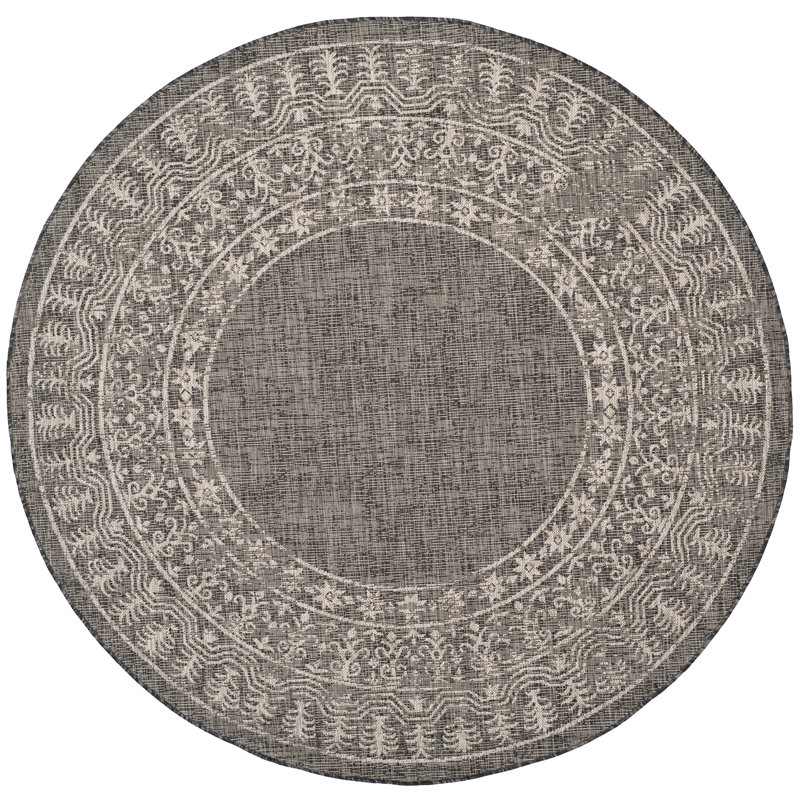 Anjellica Performance Geometric Rug, Round 6'7"