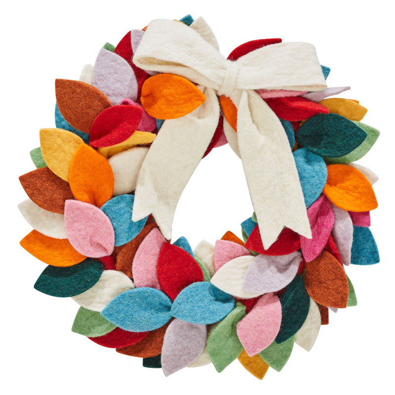 Couronne multicolore en feutre de laine