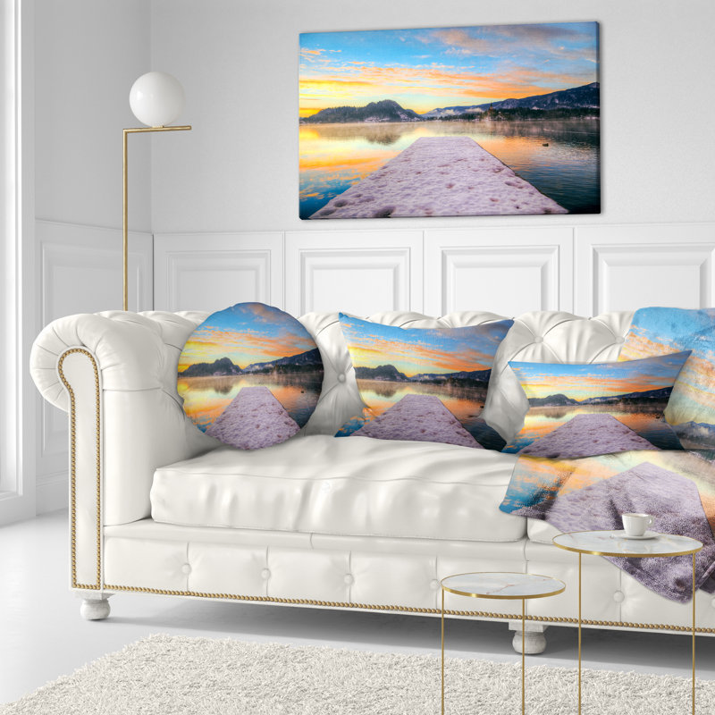 Coussin lombaire Bled with Lake in Winter
