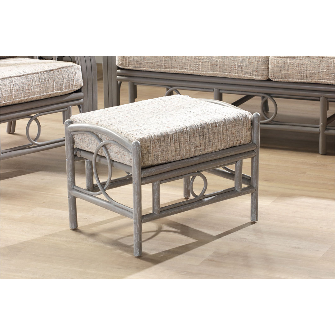 64cm Wide Solid Colour Footstool Ottoman