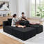 Canapé modulaire en forme de L avec méridienne avec repose-pieds et canapé rembourré Boneless-200012419