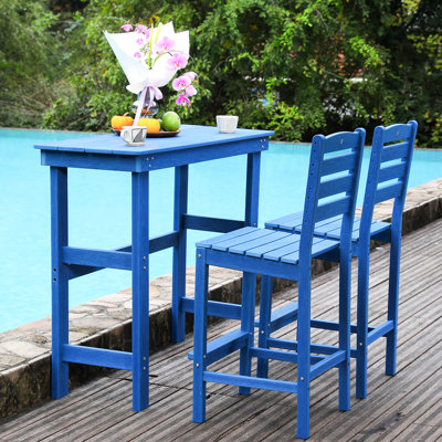 Mobilier d'extérieur bleu lac, résistant aux intempéries, imperméable, corrosif, pour la pelouse, le jardin, la cour, au bord de la piscine, facile à entretenir, barre à séchage rapide, bleu marine, intempéries, zones telles que l'entretien,