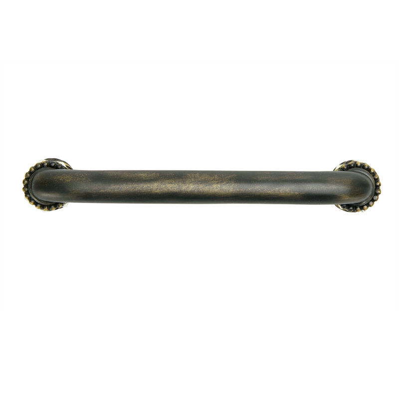 Cache 5 inch center to center pull with Swarovski Crystals & sleeves in finish Antique Brass, Antique Brass