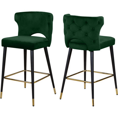 Kelly Upholstered Counter Stool with Metal Frame
