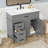 36" Bathroom Vanity With Sink, Bathroom Cabinet With Drawers, Solid Frame And Mdf Board, One Package, Grey-200202891
