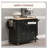 Kitchen Island on Wheels with Rubberwood Top-1280820713