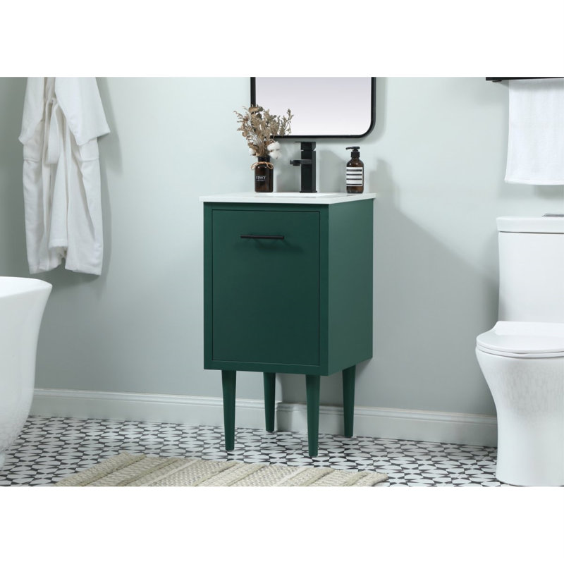 Ensemble de meuble-lavabo simple 18 po Cyrus, Vert