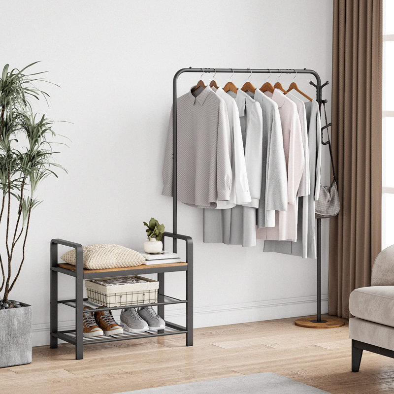 Arbre d'entrée Kalmar d'une largeur de 62,6 po avec banc et rangement pour chaussures
