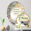 Miroir mural orange à motif de pois tropicaux orange MIR106220 O-95184184