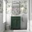 Meuble-lavabo 24 po avec 2 portes et tiroir escamotable, armoire de rangement de salle de bain avec lavabo, portes à fermeture en douceur avec organisateurs-1469283415