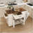 46" Kitchen Island on Wheels with Storage & Power Outlet – White