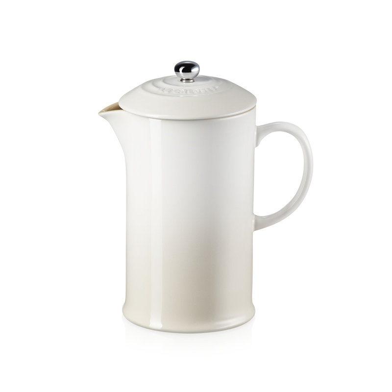 Le Creuset Stoneware Cafetiere with Metal Press, Meringue