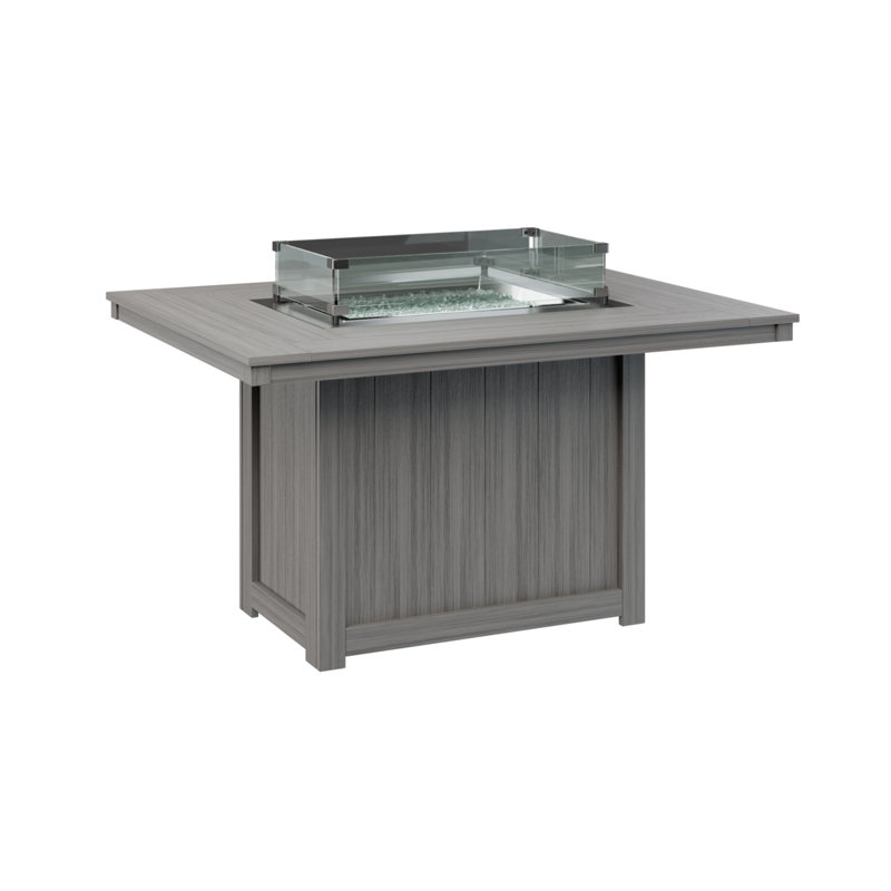 Foyer de table rectangulaire 54 po Thomas, Bois flottant gris