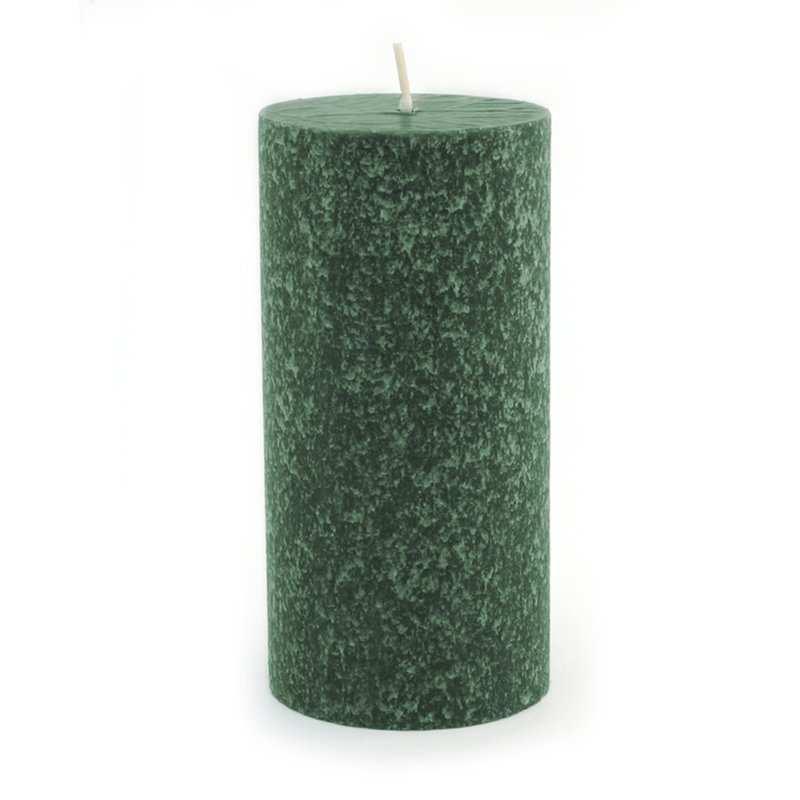 Bougie colonne non parfumée Timberline, Vert foncé, H 6 po x l 3 po x P 3 po