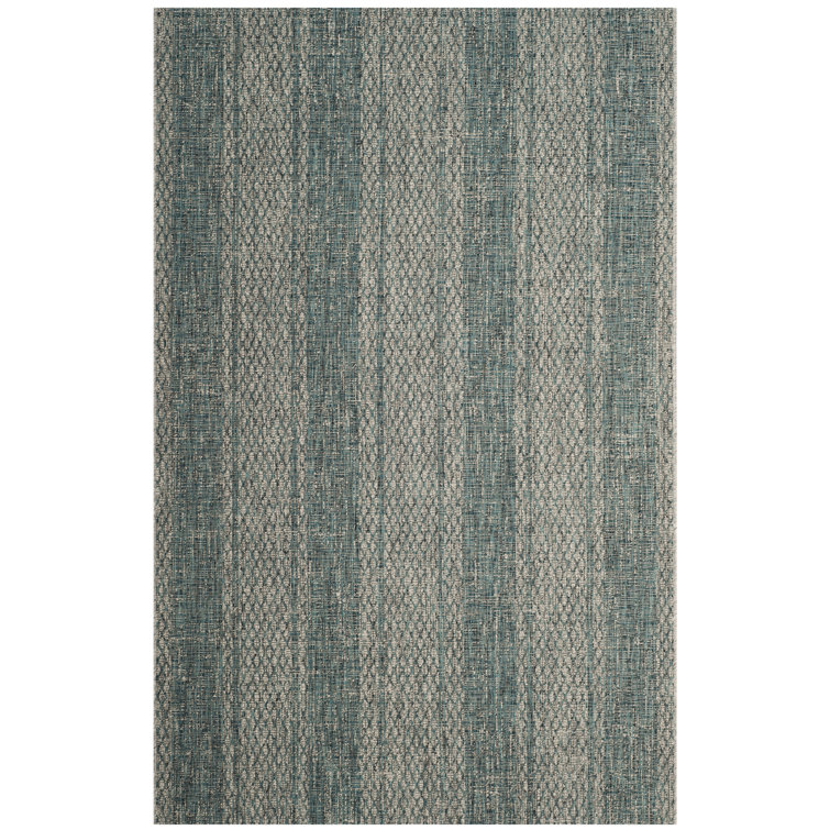 Atwells Light Grey/Teal Indoor/Outdoor Rug