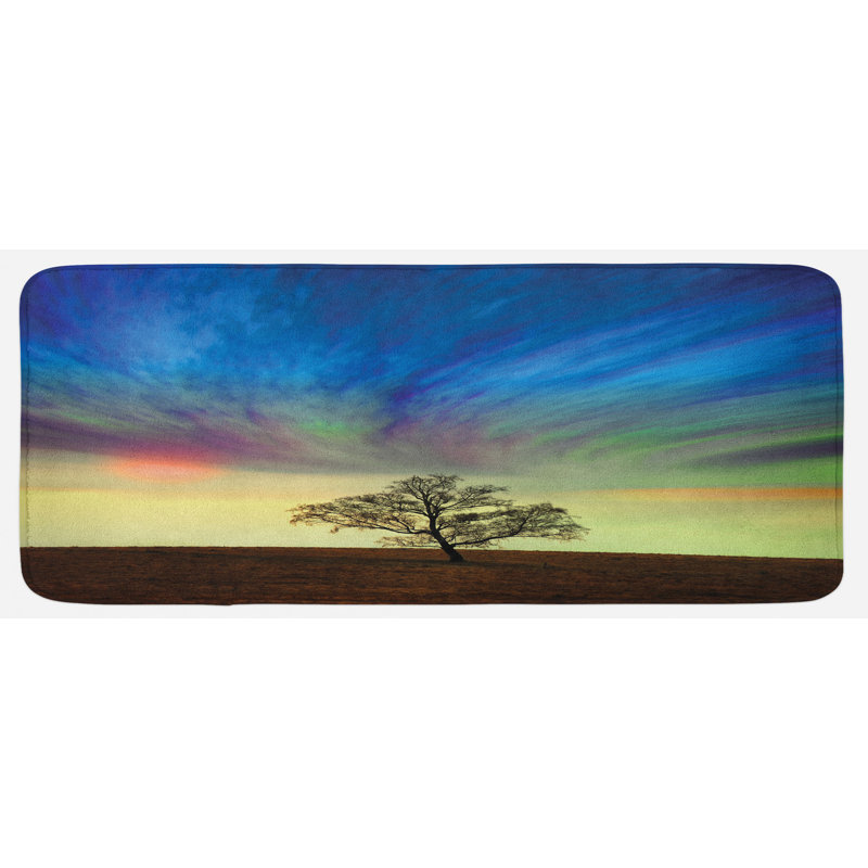 Rustic Polyester Kitchen Mat
