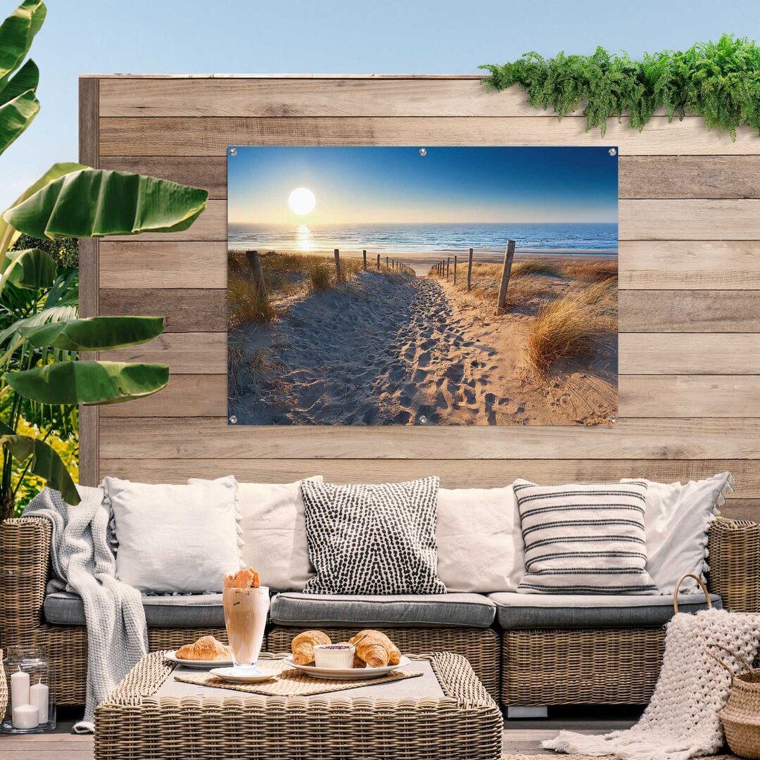 Gartenposter Dünenweg Zum Meer Strandbild - Meer - Sonne