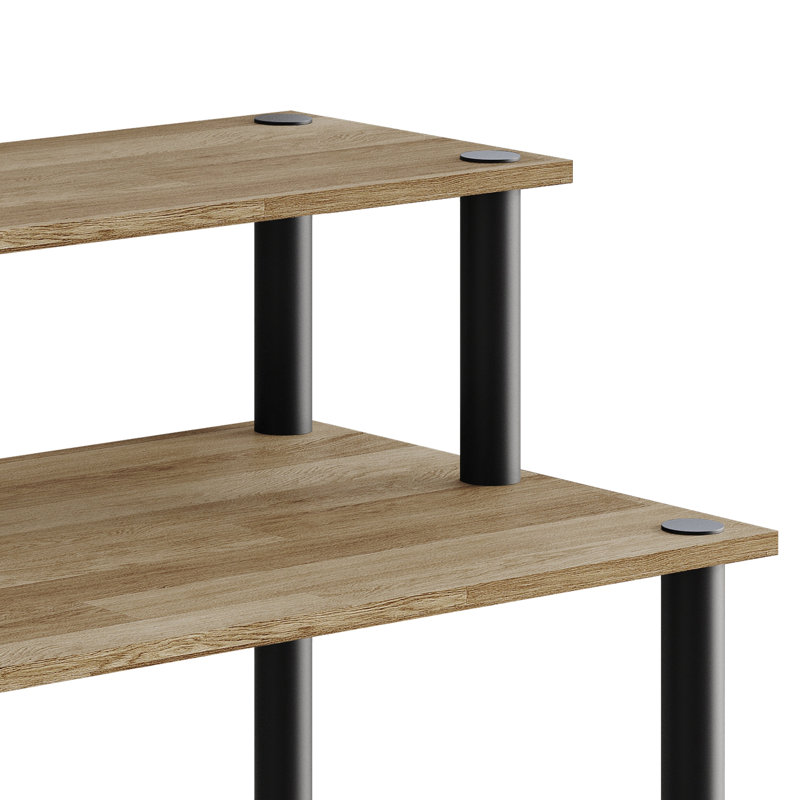 Easy Twist Assembly 3-Tier Multipurpose Shelf In Natural Oak, Natural Oak