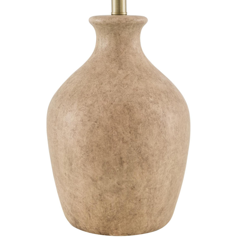 Cerria Table Lamp, Distressed Brown, Beige