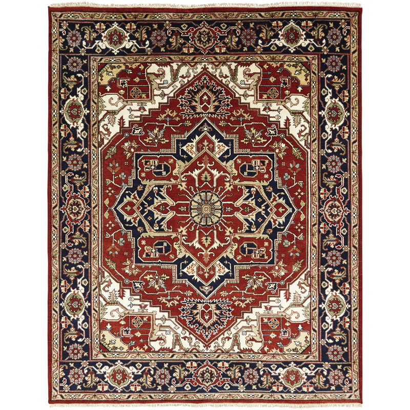 Marshfield Hand Knotted Wool Oriental Area Rug, Rectangle 10' x 14'