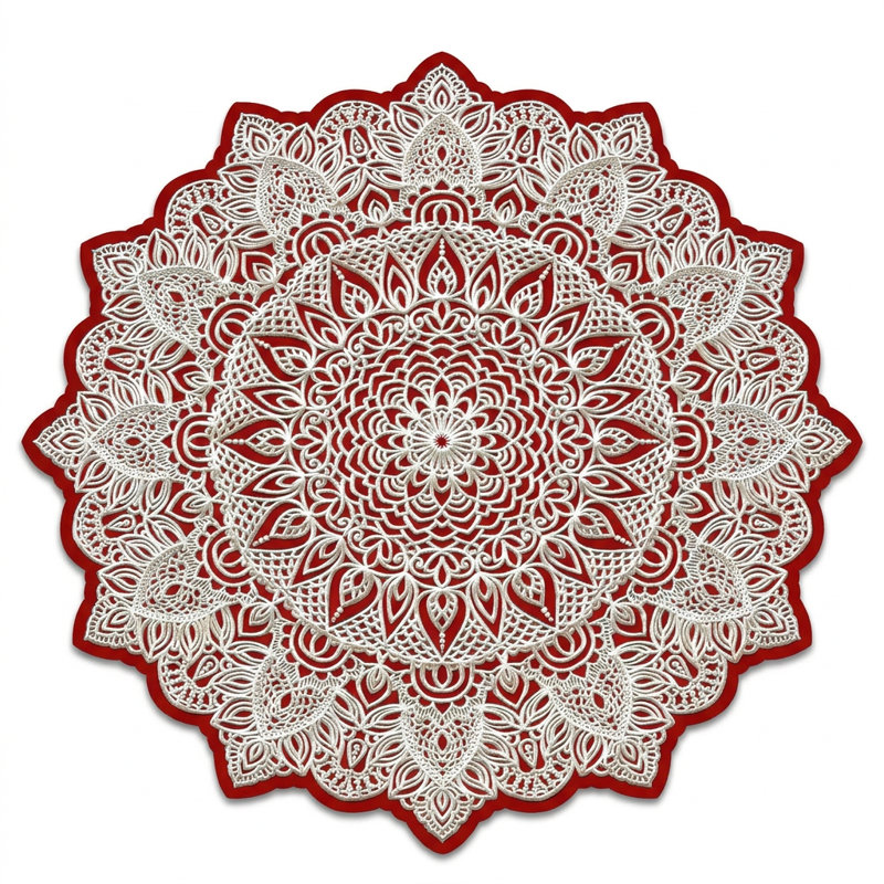 Seraphina Intricate Mandala Multicolor Round Area Rug