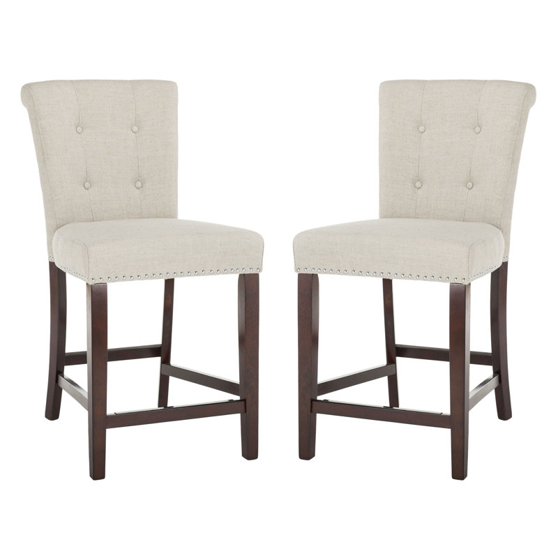 Tabouret de bar et de comptoir Landes, Gris clair, Tabouret de comptoir (assise de 26 po de hauteur)