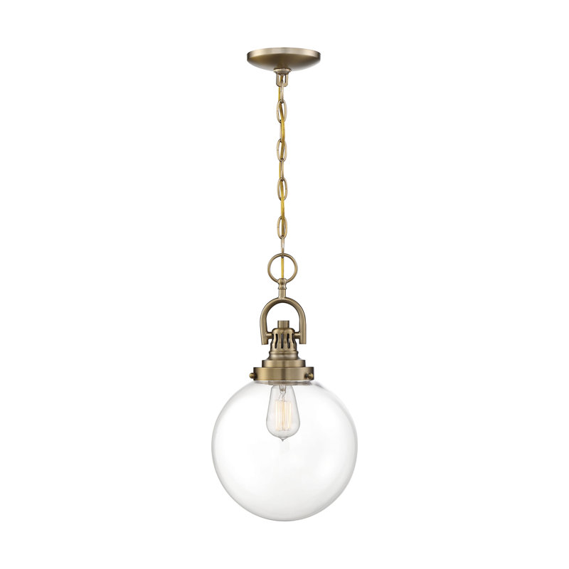 Luminaire suspendu à 1 lumière Crownfield, Bronze brillant