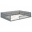 Lit plateforme double avec garde-corps et coussin-1084101222