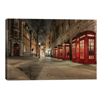 Iconic Red Phone Box - London by Mark Paulda - No Frame Print on Canvas