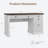 54" Fluted Home Office Desk with Charging Station, Modern Executive Computer Desk with File Cabinet-1088637218