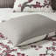 Housse de couette pour très grand lit et taie décorative - coton, motif à losanges, motif de branches de cerisier en fleurs 100% coton élégant, imprimé floral, boutonné, sans insert