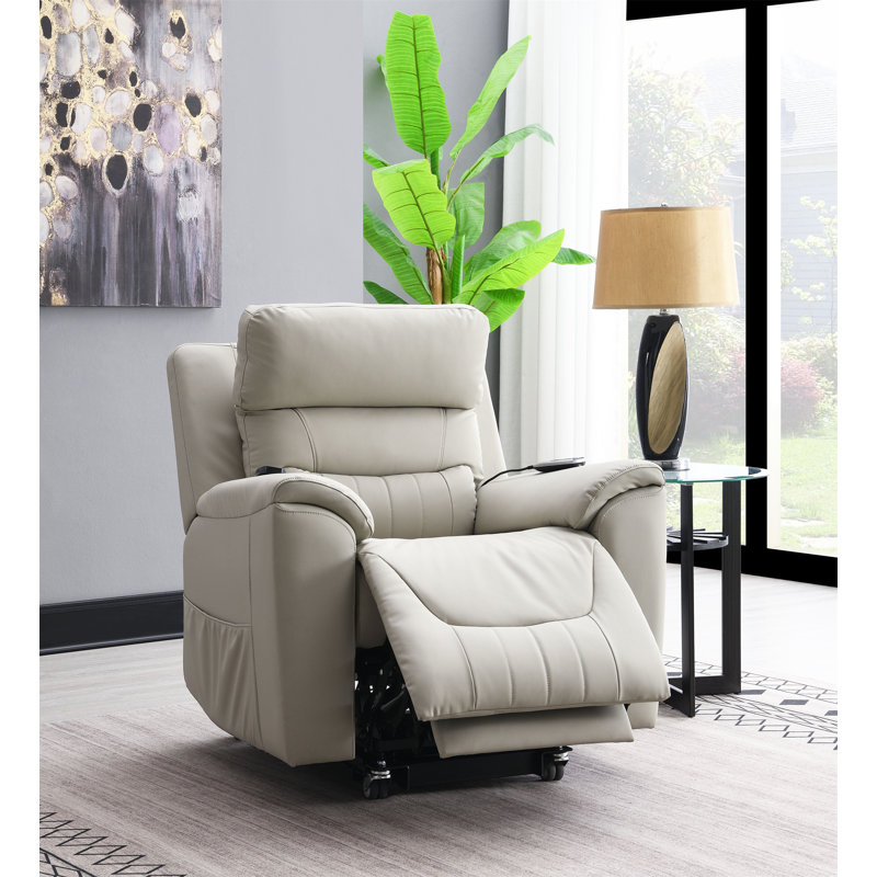 Fauteuil inclinable électrique en cuir synthétique Marsha