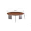 Table basse ronde en bois de noyer-892817492