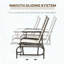 Banc oscillant avec table centrale et tissu grillagé Outsunny-1039642441