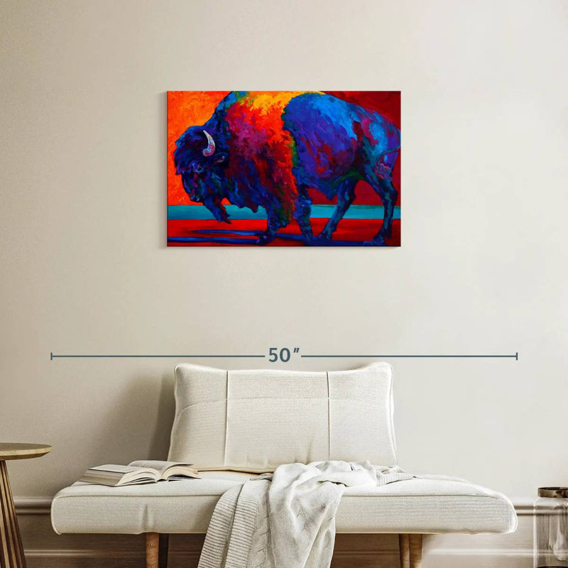 Abstract Bison, 20" H x 30" W
