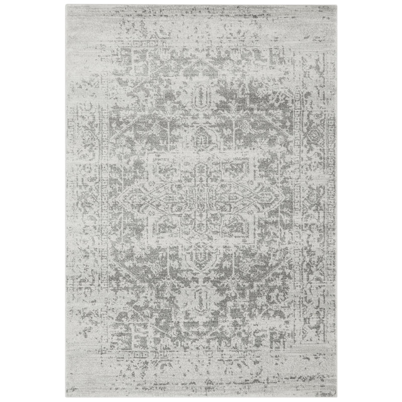 Abdirahman Tufted Grey Area Rug, Rectangle 200 x 290cm