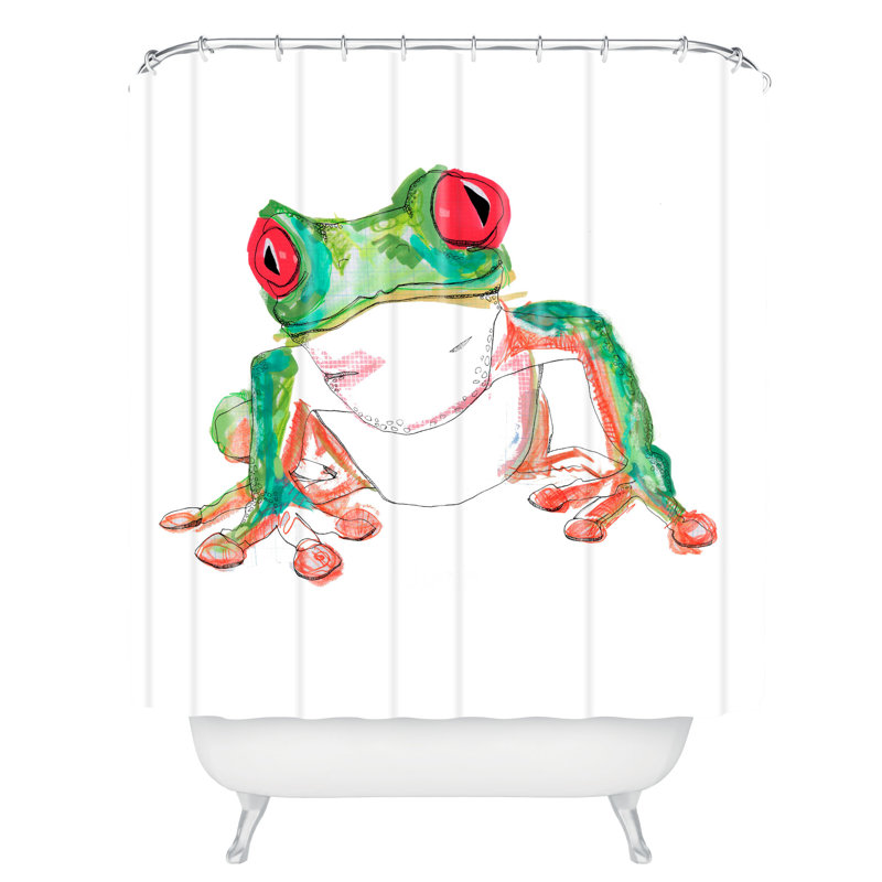 Rideau de douche simple let grenouille-let casey rogers