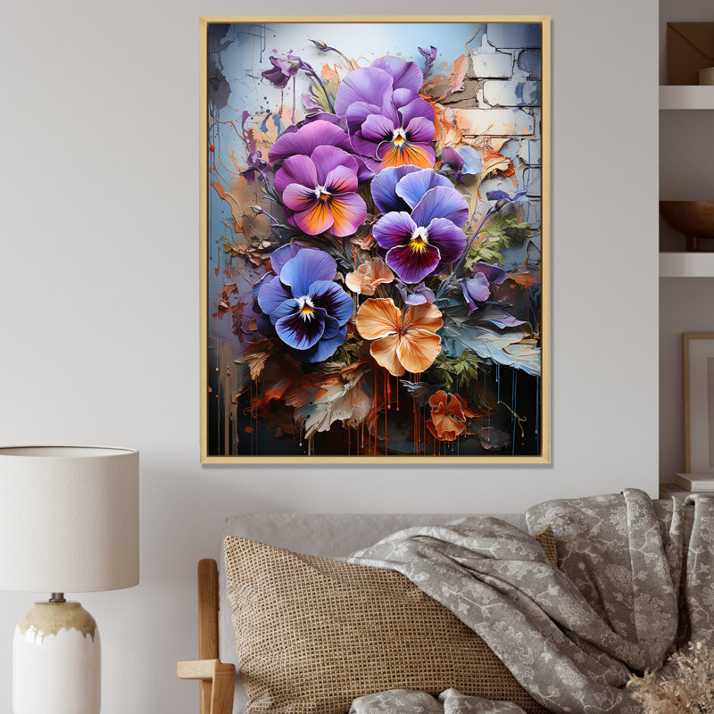 Pensées tropicales de couleur oasis urbaine, Black Picture Framed, 44" H x 34" W